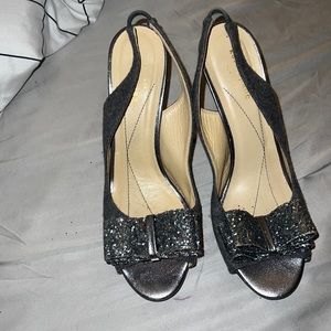kate spade silver heels